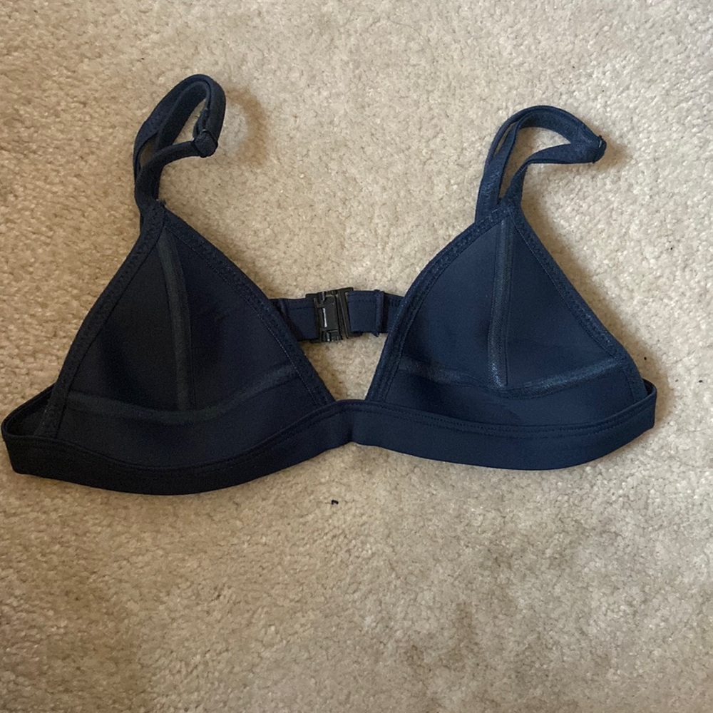 navy blue triangle bathing/swims suit top